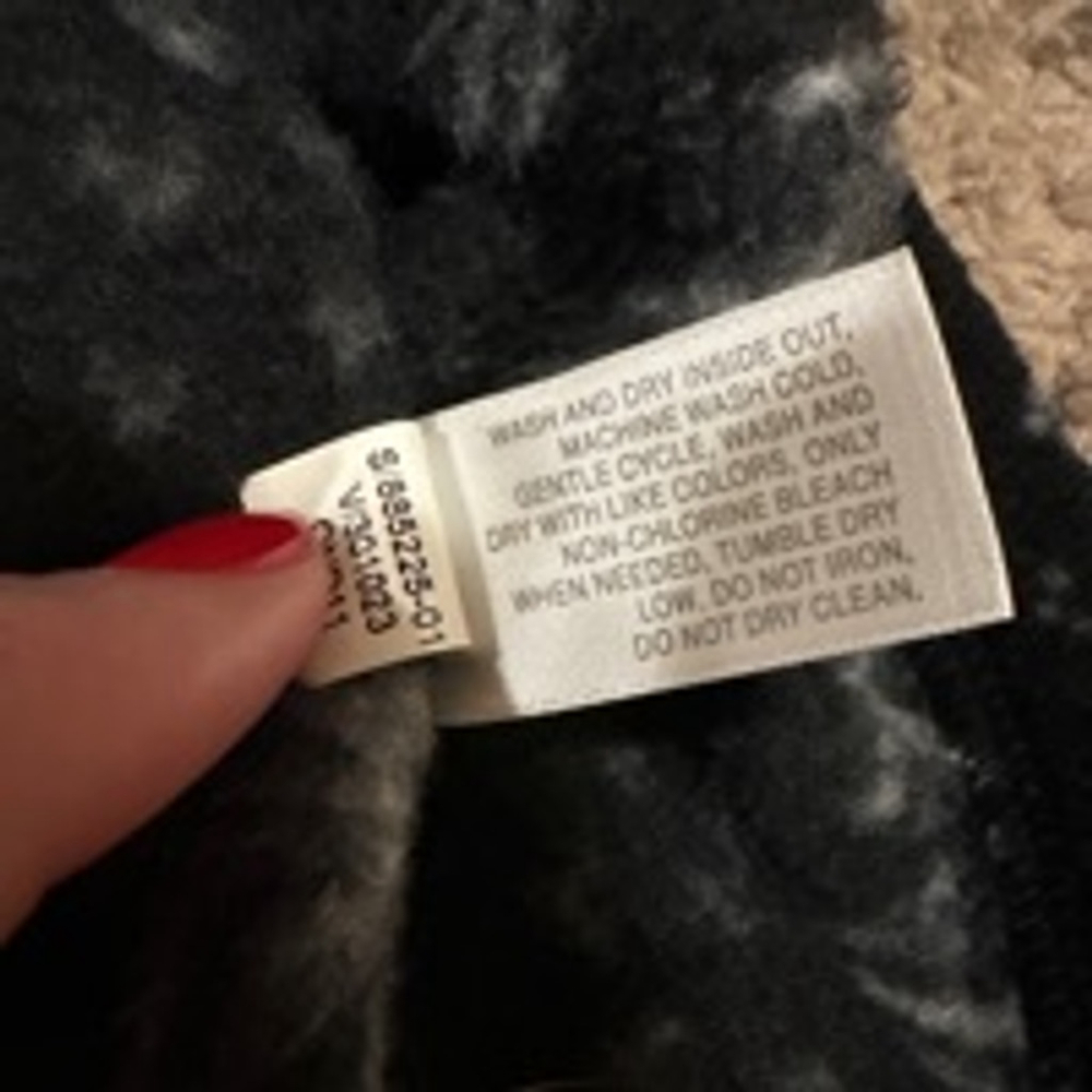 Women's Old Navy Fleece Zip Front XXL Black Gray - Picture 6 of 6